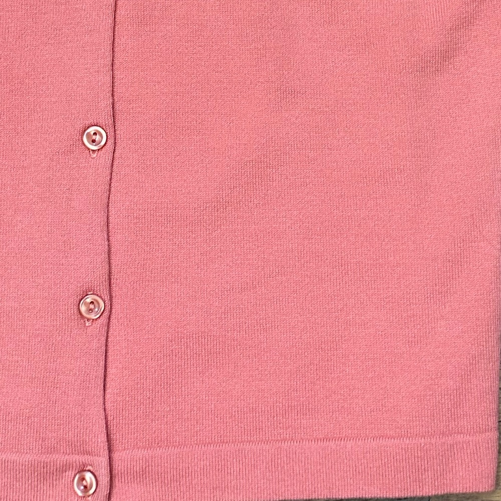 Garnet Hill Size Small Hand Beaded Embellished Floral Orange Cardigan Sweater - Picture 3 of 13